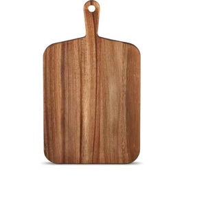 Tabla de cortar de madera de acacia OEM con mango para servir queso, pan, exhibición de alimentos en hoteles y restaurantes - Product Image 6