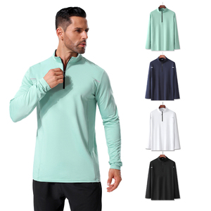 เสื้อรัดรูปแขนยาวพิมพ์ลายแบบกำหนดเองเสื้อโต้คลื่นของผู้ชายเสื้อป้องกันแสงแดดออกแบบโลโก้แบบผื่นยาว - Product Image 5