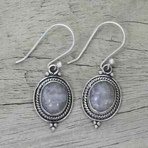 Pendientes Colgantes de Piedra Lunar, Gema de Plata de Ley 925, Joyería Hecha a Mano, Regalo de Cumpleaños para Ella, Mujeres - Product Image 3