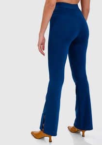 Service OEM Vêtements pour femmes Pantalons droits décontractés en coton mélangé tissé à la mode pour femmes Pantalons skinny à taille élastique - Product Image 6