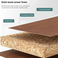 Armoire de salon moderne en bois massif suédois multifonctionnelle avec 5+ tiroirs, portes à panneaux plats et étagères