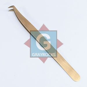 Juego de pinzas para extensión de pestañas de prueba manual Antideslizante Agarre perfecto Pinzas para pestañas de acero inoxidable - Product Image 2