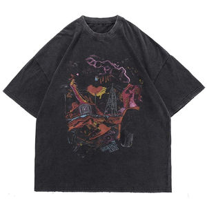 Camiseta de Hombre de Alta Calidad, Lavada al Ácido, Hecha a Medida, de Poliéster/Algodón, Corte Regular, Secado Rápido, Diseño Ecológico - Product Image 3