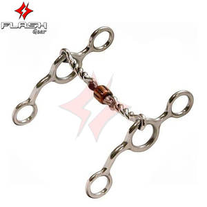 FLASH GEAR mèches de cheval pleine joue arc-en-ciel losange Snaffle acier inoxydable Eggbutt bride Bit culotte équitation formation - Product Image 6