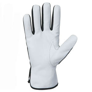 Guantes de trabajo de cuero de grano de cabra XL Guantes de manejo de construcción duraderos transpirables con servicio OEM para uso industrial - Product Image 4