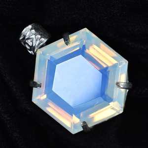 Pendentif en opale de 79,70 carats, taille fantaisie, pierre précieuse naturelle certifiée multicolore, argent sterling 925, bijoux faits à la main, cadeau - Product Image 5