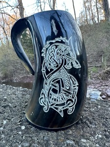 แตรควายธรรมชาติมีที่ใส่หนังสำหรับงานคอสเพลย์ - Product Image 3