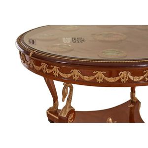 Mesa de Entrada Decorativa Clásica de Lujo en Latón y Madera - Product Image 6