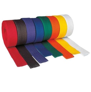 Cinturón de artes marciales de alta calidad, tela de poliéster y algodón, fieltro en el interior para Taekwondo, Judo, Karate, etiqueta personalizada - Product Image 6