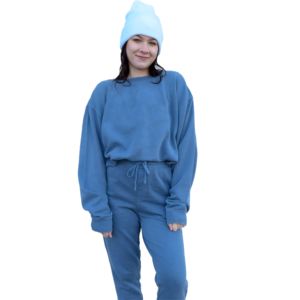 Sudadera Universitaria de Forro Polar, Manga Larga, Cuello Redondo, Impresión Personalizada, Bordado Frontal, Hombros Caídos, Sudadera con Capucha, Invierno, 100% Algodón - Product Image 2