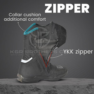 Chaussures de moto d'hiver respirantes de style course pour hommes avec semelle flexible et semelle rembourrée en cuir personnalisable - Product Image 6