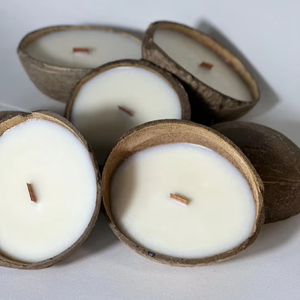 เทียนกะลามะพร้าวทำด้วยมือเป็นมิตรต่อสิ่งแวดล้อมอันดับต้น2025สำหรับตกแต่งบ้านและเป็นของขวัญตามฤดูกาลชุดของขวัญการท่องเที่ยวทางวัฒนธรรม - Product Image 1