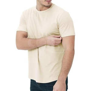 Camisetas de algodón cómodas y transpirables: camiseta informal de alta calidad de color liso para hombres - Product Image 1