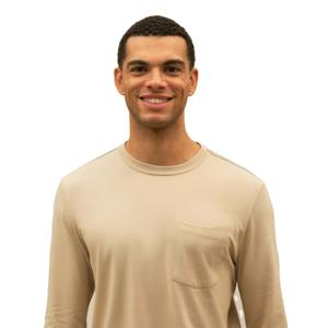 Camisa de manga larga de algodón orgánico térmico para hombre-Suave, aislante, ideal para capas de clima frío - Product Image 1