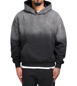 Ensemble de survêtement en coton délavé personnalisé, jogging brodé, survêtement évasé, survêtement délavé pour hommes - Product Image 1