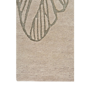 Alfombra de Lana Azalea Ivory Anudada a Mano con Patrón Floral de Seda, Diseño Clásico Nuevo para Sala de Estar y Dormitorio -Aiwz-1003 - Product Image 4