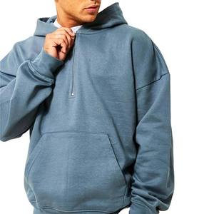 Sudadera con Capucha Corta Lisa, Cierre de Cremallera de 1/4, Unisex, Invierno, Felpa, Ecológica, Transpirable, con Bolsillo, Corte Regular, Lavado Ácido - Product Image 2