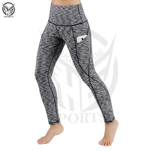 Leggings de sport et de yoga personnalisés taille haute, unis, avec effet push-up fessier en V au dos pour femme - Product Image 5