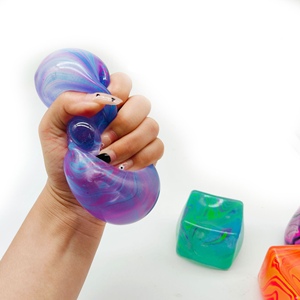 squish cube swirl toy stress relief fidget toy sensory squeeze marbled cube adhd autism fidget toy soft <b>squishy</b> hand squeeze blo - Product Image 1