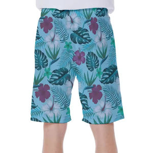 Short de basket-ball personnalisé pour hommes 100% coton solide décontracté imprimé par transfert de chaleur anti-UV séchage rapide taille élastique - Product Image 2