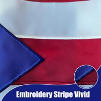Drapeau de bateau portoricain double face 12x18 pouces, drapeau extérieur en nylon brodé très résistant