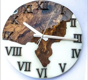 นาฬิกาติดผนังทำจากเรซินประดับบ้านรูปทรงเรขาคณิตสีทองดีไซน์ทันสมัยปรับแต่งผนังบ้านสำนักงานตกแต่งเรซิ่นตกแต่ง - Product Image 2