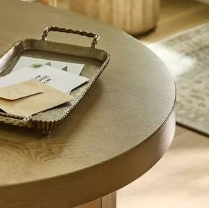 Bandeja de Servicio Rectangular de Metal Dorado de Lujo con Asas y Base Elevada para Decoración del Hogar, Hotel, Restaurante, Mesa de Cocina - Product Image 6