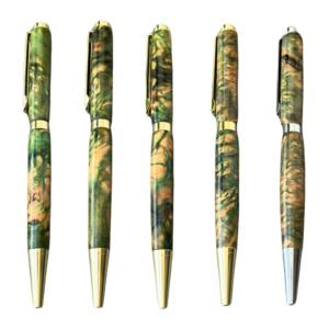 Premium 0.7mm fait à la main améthyste Collection Twist stylo à bille élégant burl bois finition stabilisée pour les signatures de mariage de bureau - Product Image 1