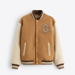 OEM Design Wholesale Custom latest designs Long Sleeve Baseball <b>Varsity</b> <b>Jacket</b> Men <b>Plain</b> Blank <b>Varsity</b> Letterman <b>Jackets</b> - Product Image 1