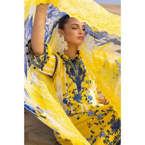 Conjunto de Moda Femenina de 3 Piezas sin Coser con Estampado y Dupatta de Chifón Bordado BCT-52015 - Product Image 4