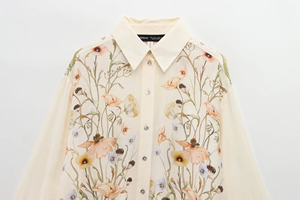 <b>Hawaiian</b> Custom Graphic Plus Size <b>Women's</b> Tropical Floral Printed Spring/Autumn Summer V-neck Eco-Friendly <b>Shirt</b> Blouses - Product Image 4