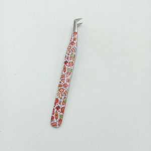 Pince à cils professionnelle en acier inoxydable pointe lisse Anti-magnétique poignée confortable 10mm outils Salon Extensions de cils - Product Image 1