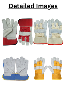 Gants de jardinage en cuir gants de jardin en cuir de vache fendu pour le travail et la sécurité gants en cuir de protection des mains - Product Image 6