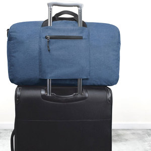 Logo personnalisé de haute qualité sac de sport polochon grande capacité sac de voyage de gymnastique Simple couleur ciel uni doublure en Polyester fermeture à glissière - Product Image 5