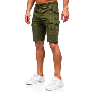 Shorts cargo pour hommes à 6 poches, coupe décontractée et tissu durable, parfaits pour les activités décontractées d'été et en plein air - Product Image 1