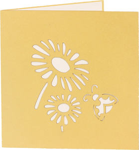 Cartes de vœux 3D Fleur blanche Carte de vœux 3D pop-up 2026 Cartes de vœux faites à la main Carte de vœux 3D pop-up Carte en quilling 3D - Product Image 4