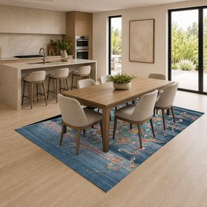 RUGS DEPOT LXDP-0530 Wholesale Charcoal Grey Ethnic Kilim Digital Printed Machine Washable Chenille Area Rug Non <b>Slip</b> - Product Image 4
