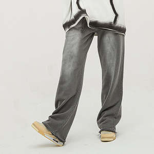 Latest Fashionable Hot Sale Men's Acid Wash Lightweight Casual Mid Waist <b>Trousers</b>-Premium Quality 100% Cotton Low MOQ - Product Image 1