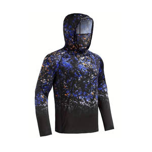 Sweat à capuche de pêche avec capuche à manches longues UPF 50 + Protection solaire Tissu de performance à séchage rapide et ajustement confortable pour les sports de plein air - Product Image 1