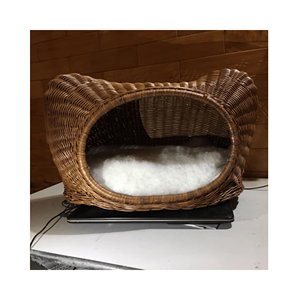 Custom Portable Breathable Rattan Pet Basket <b>Bed</b> Indoor Sustainable Cat Furniture with Animal Pattern Eco-Friendly Cat House - Product Image 4