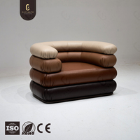 Fauteuil de luxe personnalisé, mobilier moderne, penthouse élégant, fauteuil haut de gamme en cuir véritable, fauteuil individuel pour salon