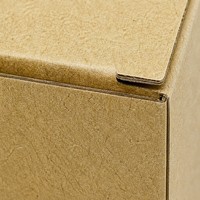 Boîte d'expédition pliable en carton kraft brun avec logo personnalisé, emballage en gros, carton à extrémités droites