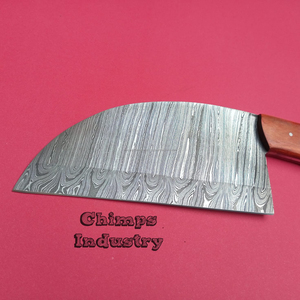 Cuchillo de Cocina Hecho a Mano en Serbia, de Acero de Damasco, Cuchillo de Carnicero Profesional para Chef, con Funda de Cuero, Ecológico - Product Image 6