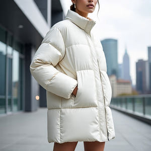 2025 Ladies Quilted Winter <b>Padded</b> Jacket Breathable Casual Long Sleeve Coat Knitted Warm up Clothing - Product Image 5