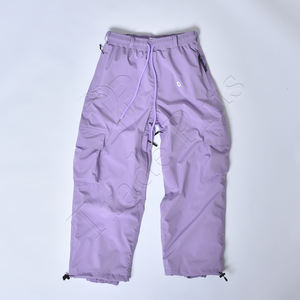 OEM personalizado Unisex holgado Cargo nieve pantalones 100% poliéster impermeable a prueba de viento de talla grande con cremallera de las mujeres de esquí Snowboard - Product Image 1