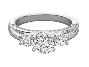 Bagues de fiançailles et de mariage en or 14 carats plaqué or, avec diamants de laboratoire taille brillant, taille ajustable, design personnalisé, vente chaude - Product Image 5