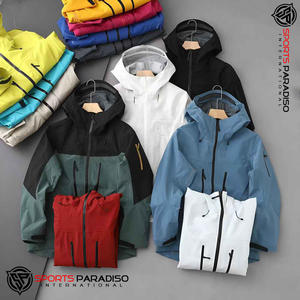 Veste coupe-vent imperméable respirante à capuche zippée pour homme et femme, motif imprimé, taille plus - Product Image 4