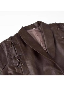 เสื้อโค้ทฤดูหนาวของผู้หญิงพร้อมแจ็กเก็ตหนังสไตล์ระเบิดมีปกผ้าเดนิมแบบสั้นสำหรับผู้หญิงเสื้อผ้าแฟชั่น - Product Image 3