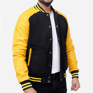 Veste de baseball respirante d'hiver, veste universitaire, patchs personnalisés, broderie de logo, style écologique, polyester et coton - Product Image 3