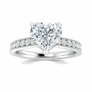 Bague de fiançailles en forme de cœur pour femmes - Product Image 3